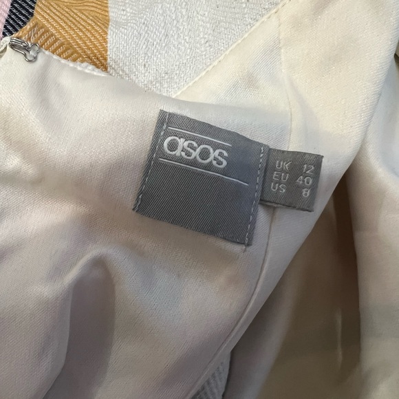 ASOS One Shoulder Ruffle Striped Dress - Picture 12 of 16